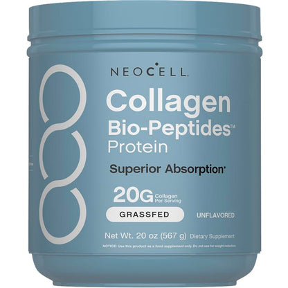 Collagen Bio-Peptides Powder 20oz - Grassfed Protein Supplement - Advanced with 18 Essential Amino Acids