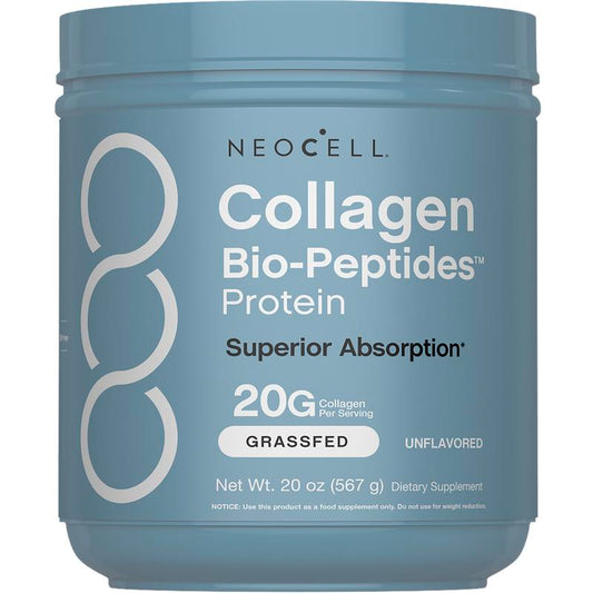Collagen Bio-Peptides Powder 20oz - Grassfed Protein Supplement - Advanced with 18 Essential Amino Acids